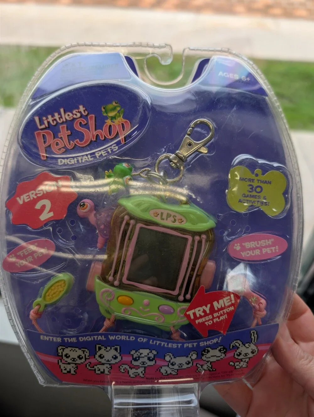 Littlest Pet Shop Digital Pets V2 Frog Virtual Pet Keychain NEW Sealed 2006
